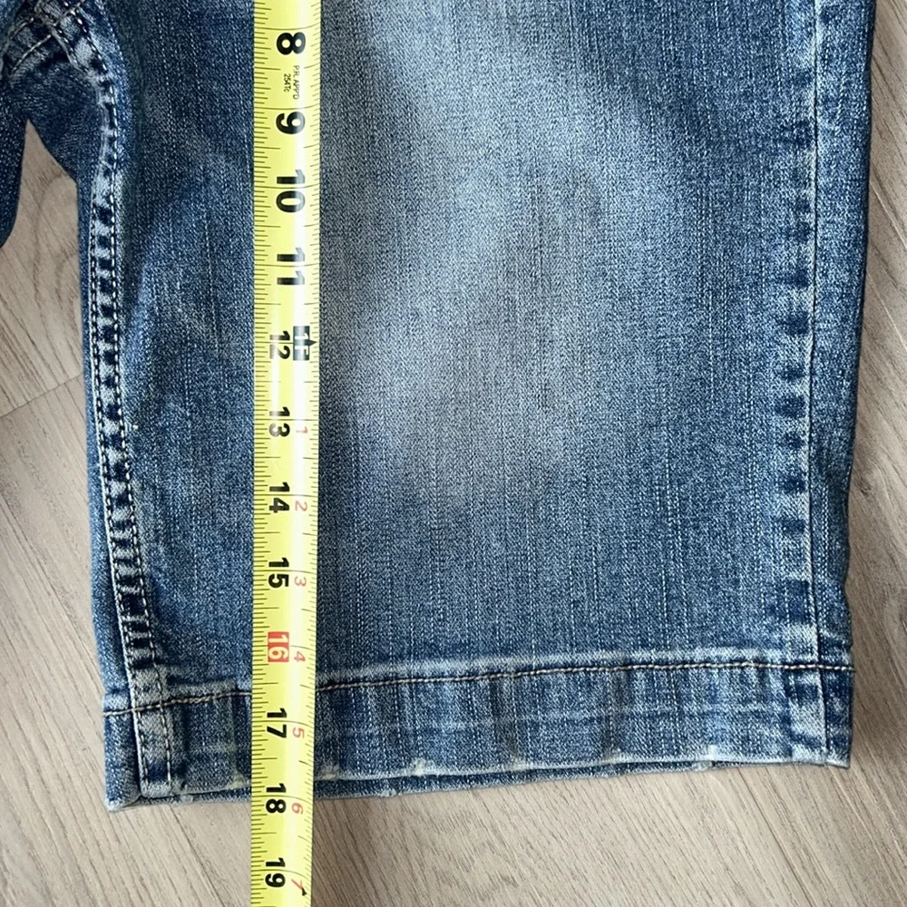 Industrial Cotton Denim Shorts Blue JR 11 NWOT Y2K Bermuda Distressed Casual